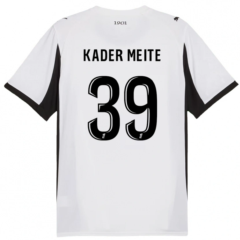 Danxen Kobiety Mohamed Kader Meïté #39 Biało-Czarny Wyjazdowa Koszulka 2025/26 Koszulki Klubowe