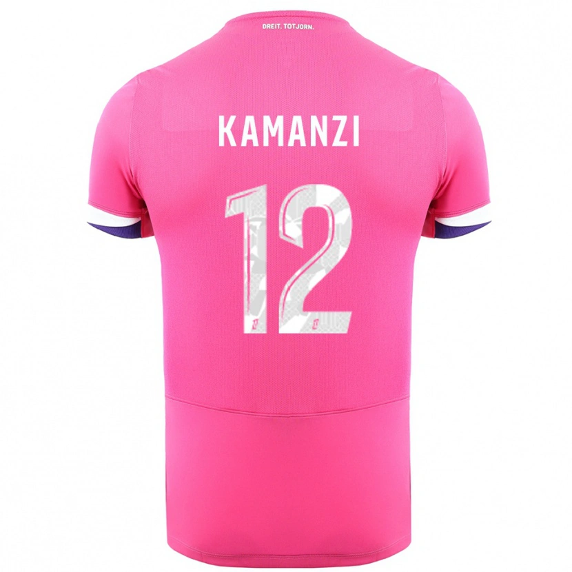 Danxen Kobiety Warren Kamanzi #12 Różowo-Biały Wyjazdowa Koszulka 2025/26 Koszulki Klubowe