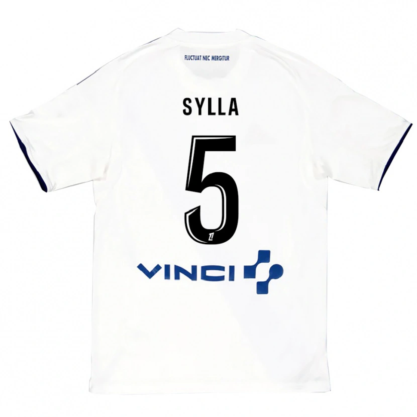 Danxen Kobiety Mohamed Sylla #5 Biało-Niebieski Wyjazdowa Koszulka 2025/26 Koszulki Klubowe
