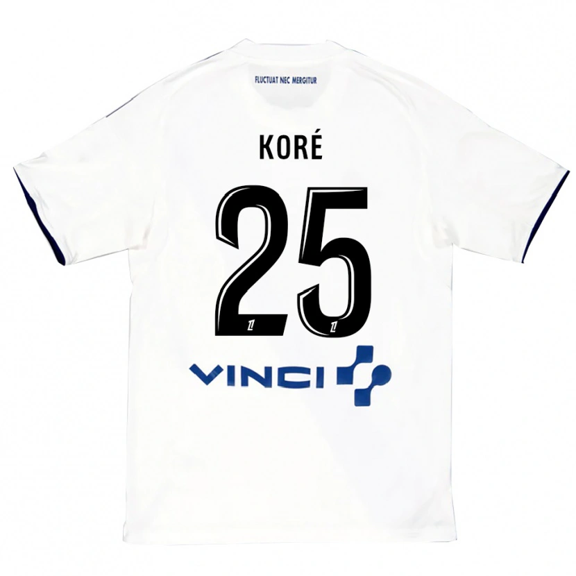 Danxen Kobiety Yoan Koré #25 Biało-Niebieski Wyjazdowa Koszulka 2025/26 Koszulki Klubowe