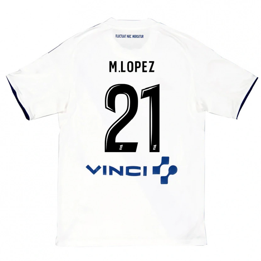 Danxen Kobiety Maxime Lopez #21 Biało-Niebieski Wyjazdowa Koszulka 2025/26 Koszulki Klubowe