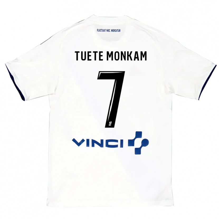 Danxen Kobiety Malcolm Tuete Monkam #7 Biało-Niebieski Wyjazdowa Koszulka 2025/26 Koszulki Klubowe