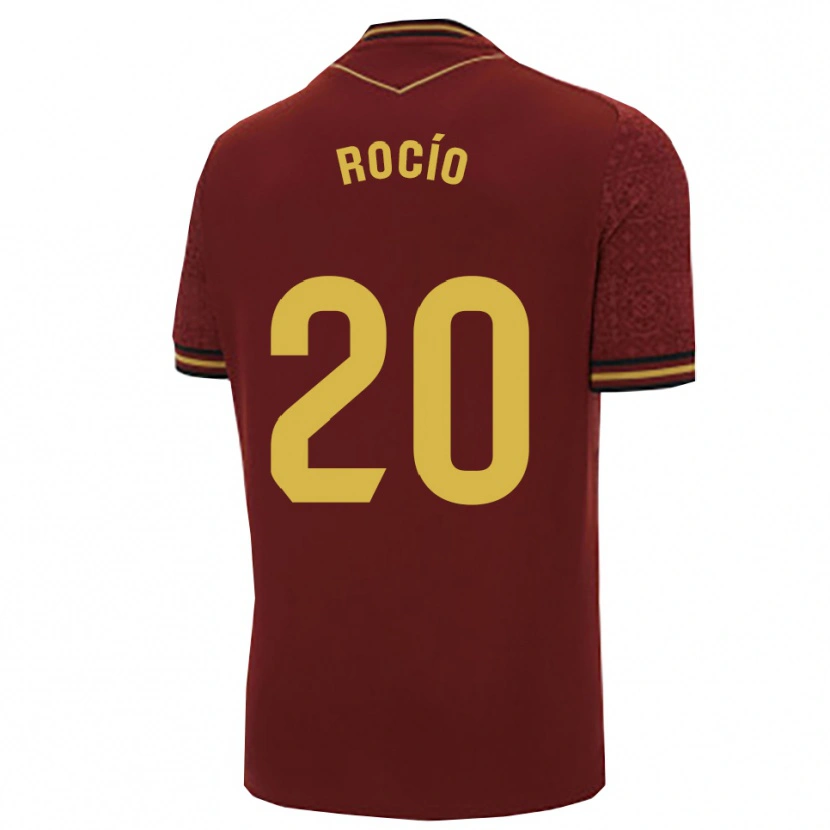Danxen Kobiety Rocío Guerrero Macías #20 Bordowo-Złoty Wyjazdowa Koszulka 2025/26 Koszulki Klubowe