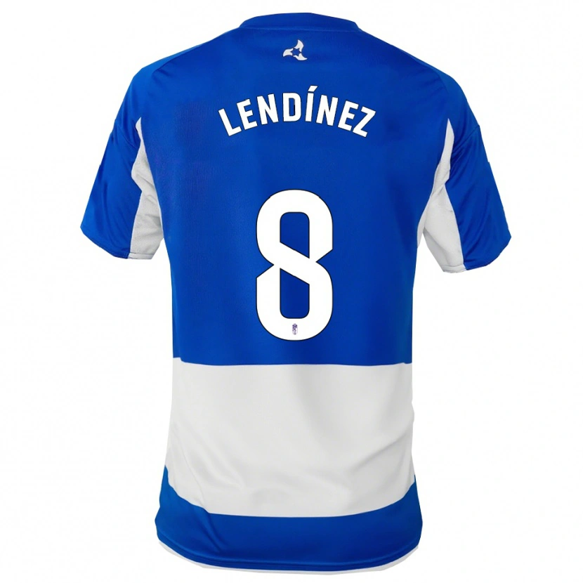 Danxen Kobiety Juanma Lendínez #8 Niebiesko-Biały Wyjazdowa Koszulka 2025/26 Koszulki Klubowe