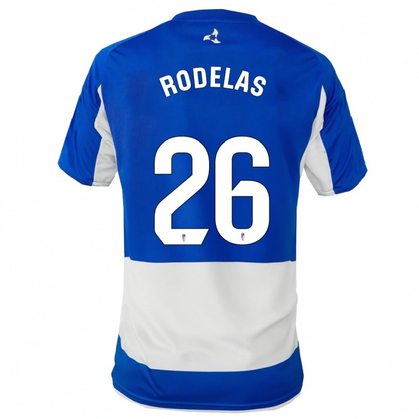 Danxen Kobiety Sergio Rodelas #26 Niebiesko-Biały Wyjazdowa Koszulka 2025/26 Koszulki Klubowe