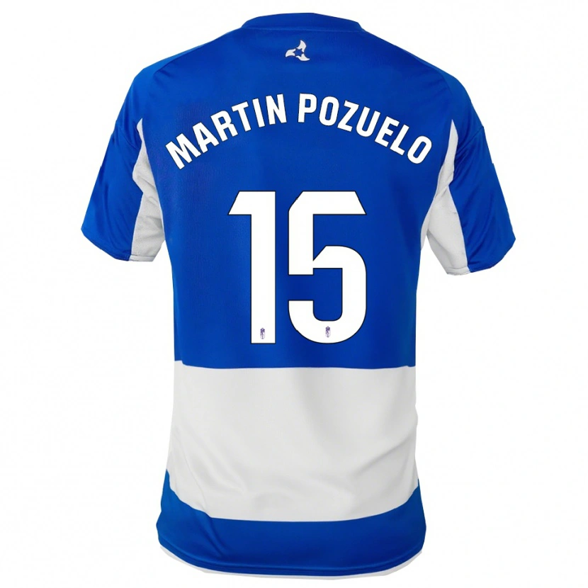 Danxen Kobiety Esther Martin-Pozuelo #15 Niebiesko-Biały Wyjazdowa Koszulka 2025/26 Koszulki Klubowe