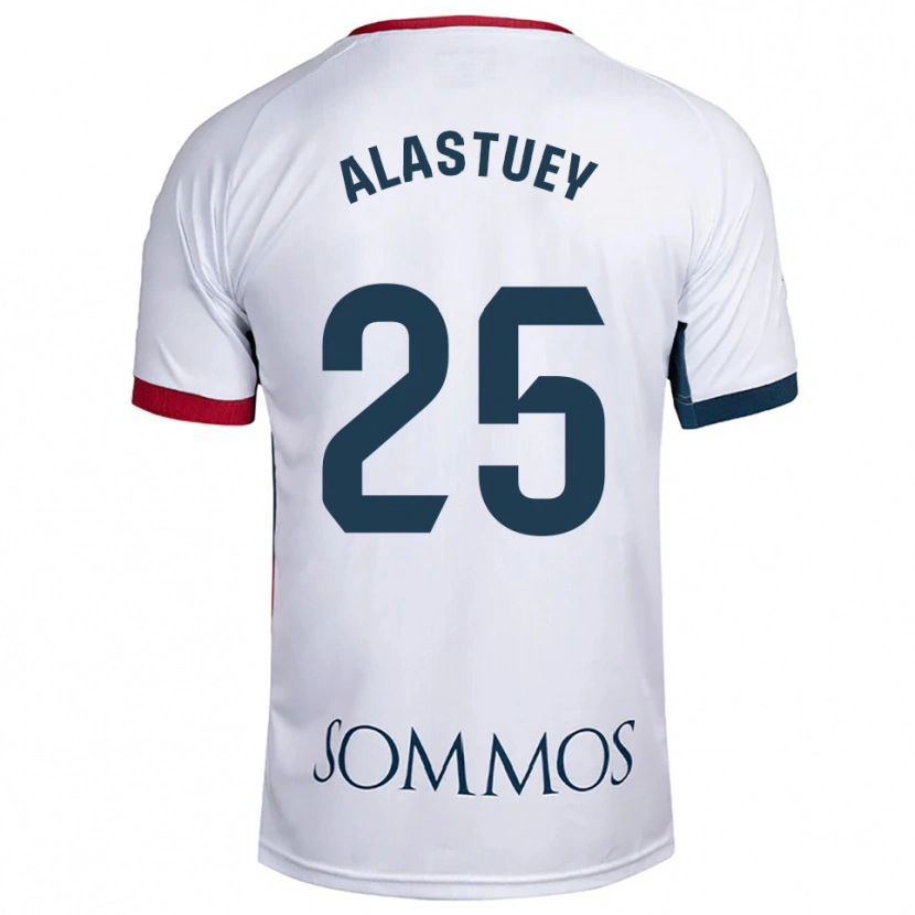 Danxen Kobiety Martina Alastuey #25 Biało-Czerwony Wyjazdowa Koszulka 2025/26 Koszulki Klubowe