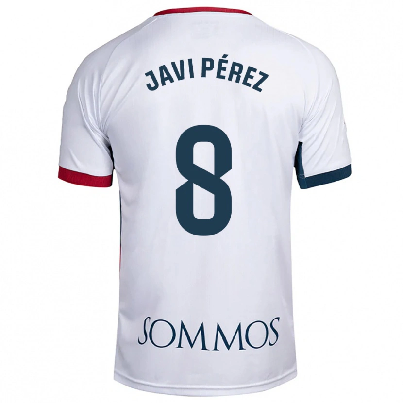 Danxen Kobiety Javi Pérez #8 Biało-Czerwony Wyjazdowa Koszulka 2025/26 Koszulki Klubowe