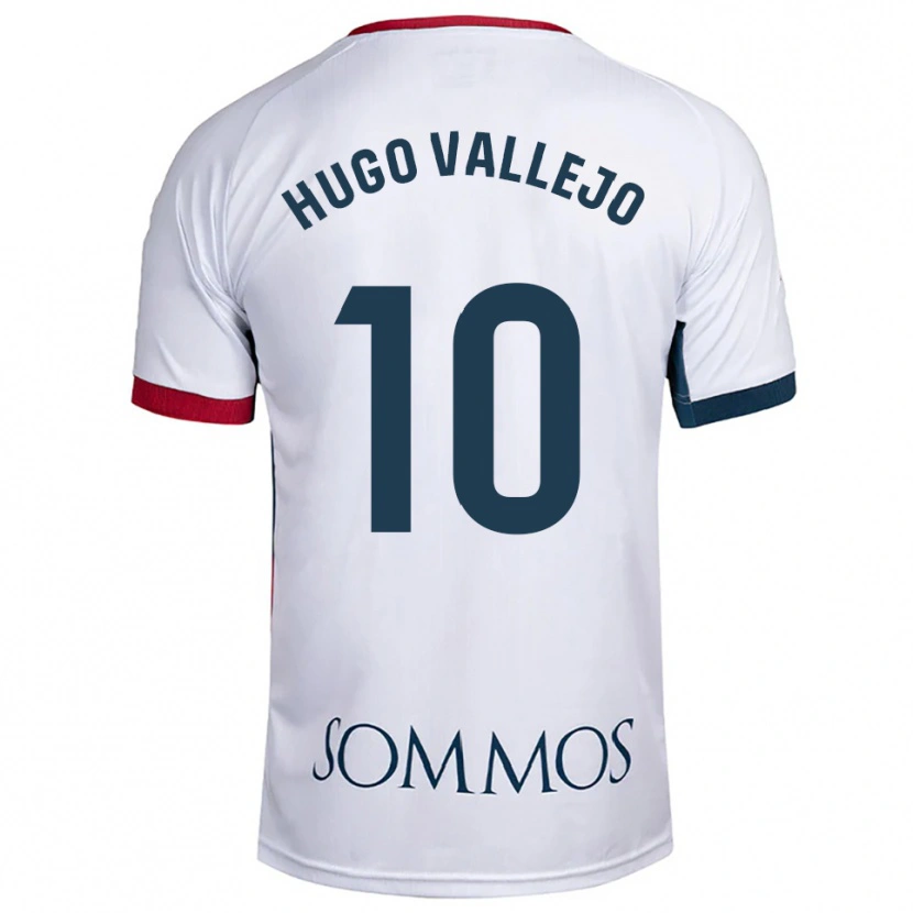Danxen Kobiety Hugo Vallejo #10 Biało-Czerwony Wyjazdowa Koszulka 2025/26 Koszulki Klubowe
