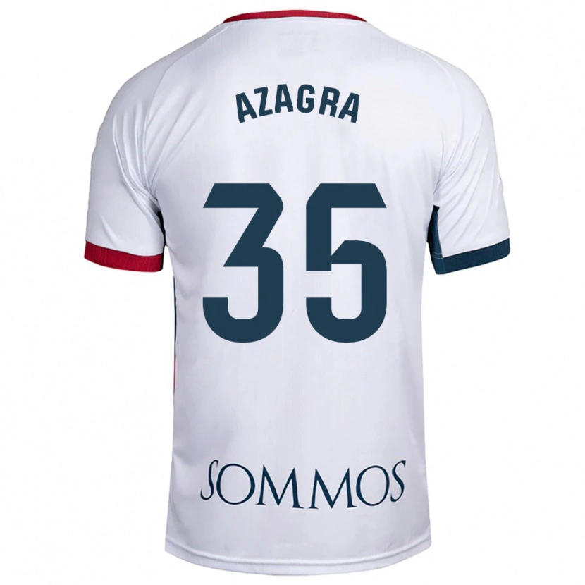 Danxen Kobiety Nico Azagra #35 Biało-Czerwony Wyjazdowa Koszulka 2025/26 Koszulki Klubowe
