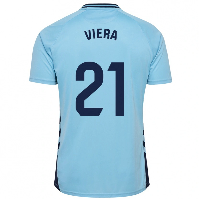 Danxen Kobiety Jonathan Viera #21 Błękitny Wyjazdowa Koszulka 2025/26 Koszulki Klubowe