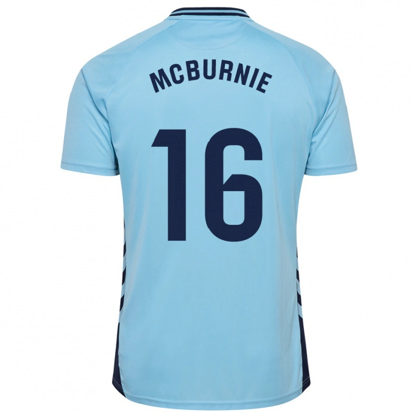 Danxen Kobiety Oli Mcburnie #16 Błękitny Wyjazdowa Koszulka 2025/26 Koszulki Klubowe