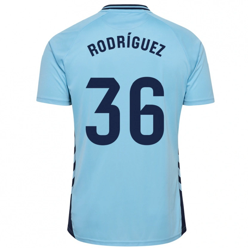 Danxen Kobiety Arturo Rodríguez #36 Błękitny Wyjazdowa Koszulka 2025/26 Koszulki Klubowe