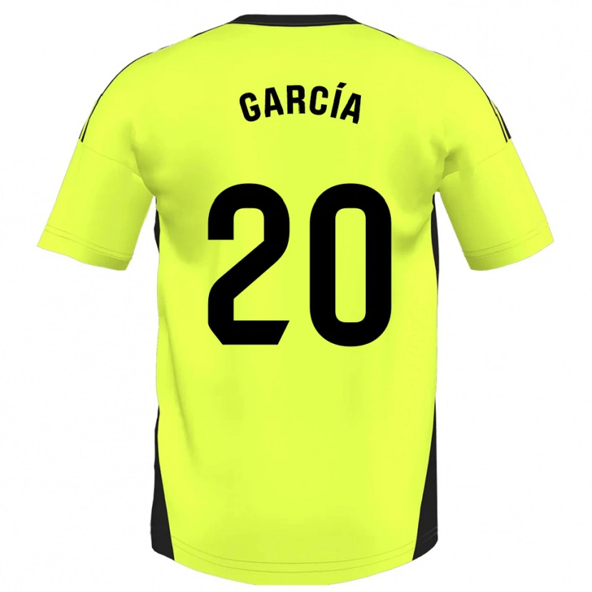 Danxen Kobiety Alberto García #20 Fluorescencyjny Żółty Wyjazdowa Koszulka 2025/26 Koszulki Klubowe