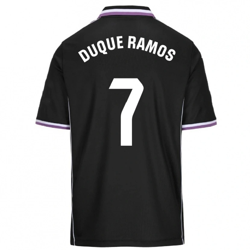 Danxen Kobiety Carmen Duque Ramos #7 Fioletowo-Czarny Wyjazdowa Koszulka 2025/26 Koszulki Klubowe