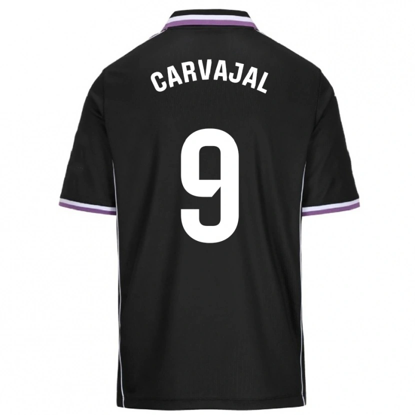 Danxen Kobiety Ángel Carvajal #9 Fioletowo-Czarny Wyjazdowa Koszulka 2025/26 Koszulki Klubowe