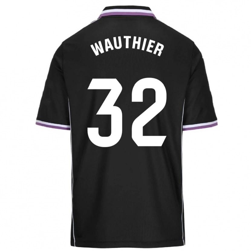Danxen Kobiety Hugo Wauthier #32 Fioletowo-Czarny Wyjazdowa Koszulka 2025/26 Koszulki Klubowe