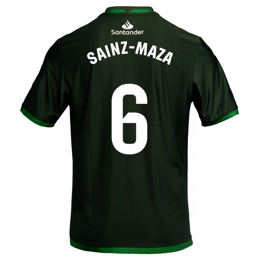 Danxen Kobiety Íñigo Sainz-Maza #6 Ciemnozielony Wyjazdowa Koszulka 2025/26 Koszulki Klubowe