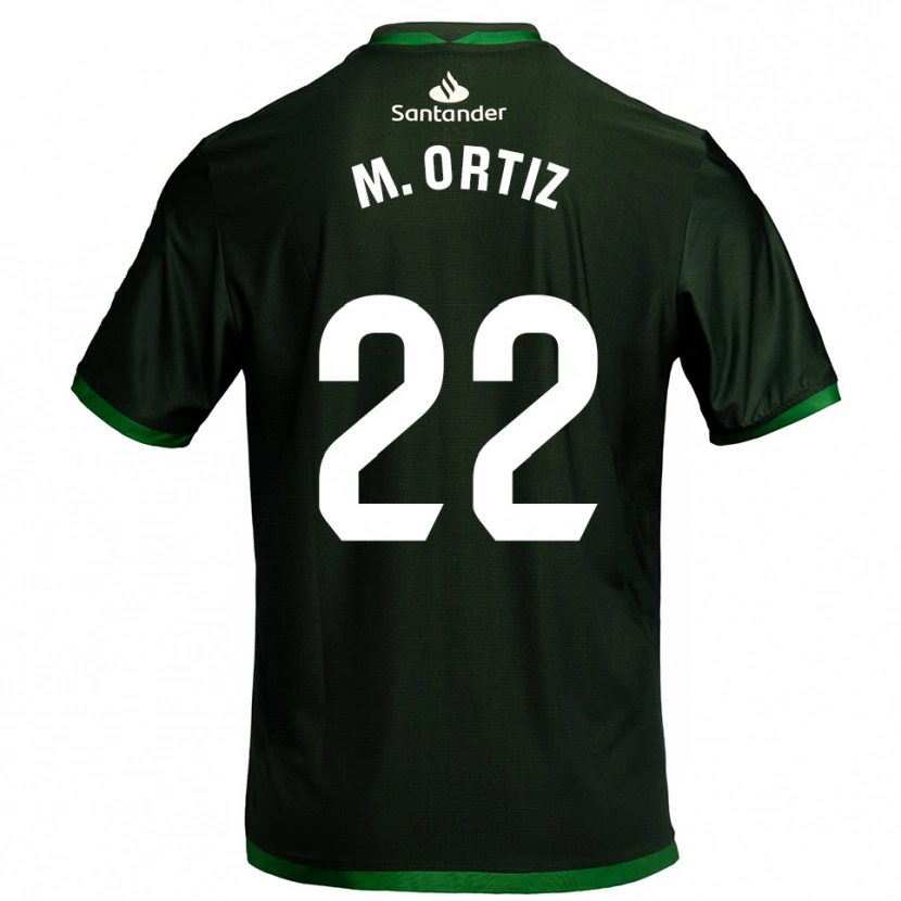 Danxen Kobiety María Ortiz Heras #22 Ciemnozielony Wyjazdowa Koszulka 2025/26 Koszulki Klubowe