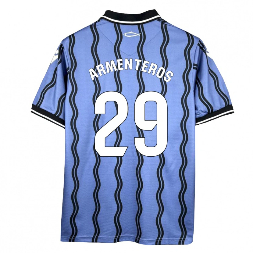 Danxen Kobiety Víctor Armenteros #29 Ciemnoniebiesko-Czarny Wyjazdowa Koszulka 2025/26 Koszulki Klubowe