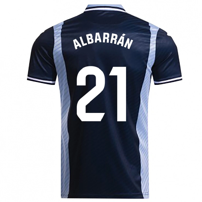 Danxen Kobiety Carlos Albarrán #21 Granatowo-Błękitny Wyjazdowa Koszulka 2025/26 Koszulki Klubowe