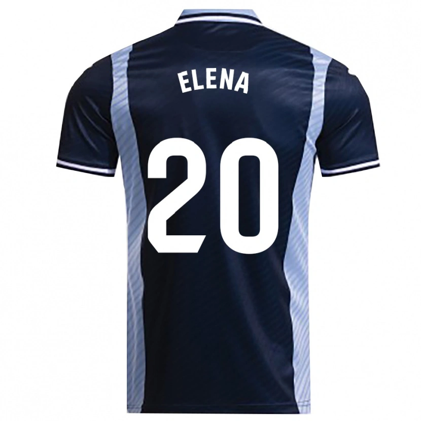 Danxen Kobiety Elena Lozano Gallego #20 Granatowo-Błękitny Wyjazdowa Koszulka 2025/26 Koszulki Klubowe