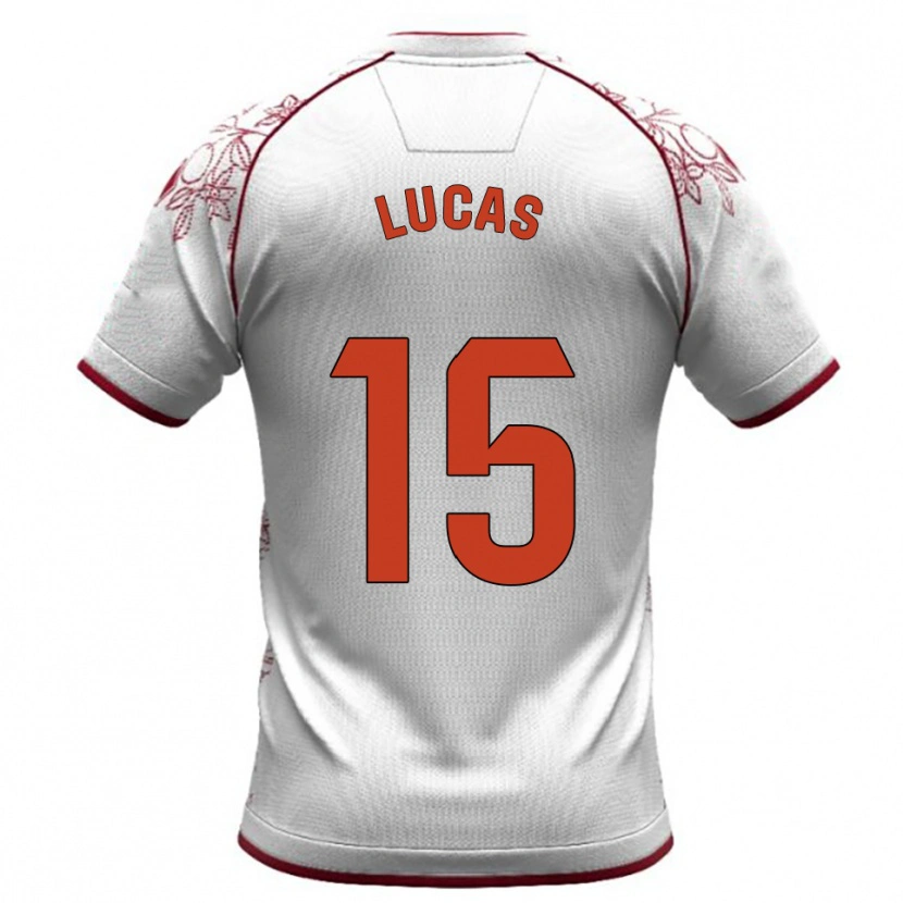 Danxen Kobiety Lucas Alcázar #15 Biało-Bordowy Wyjazdowa Koszulka 2025/26 Koszulki Klubowe