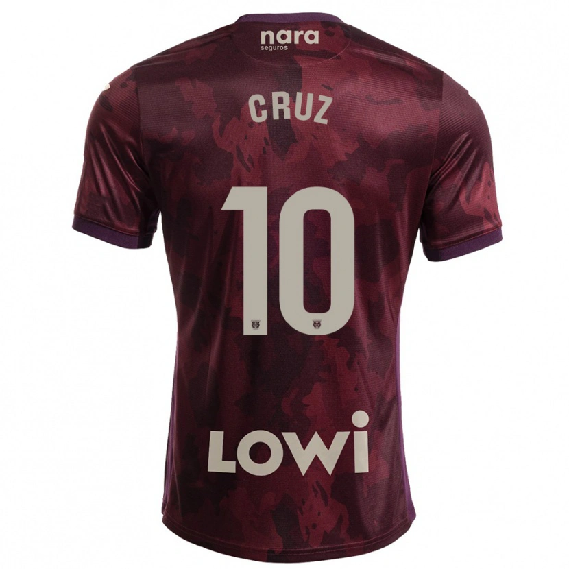 Danxen Kobiety Juan Cruz #10 Bordowo-Biały Wyjazdowa Koszulka 2025/26 Koszulki Klubowe