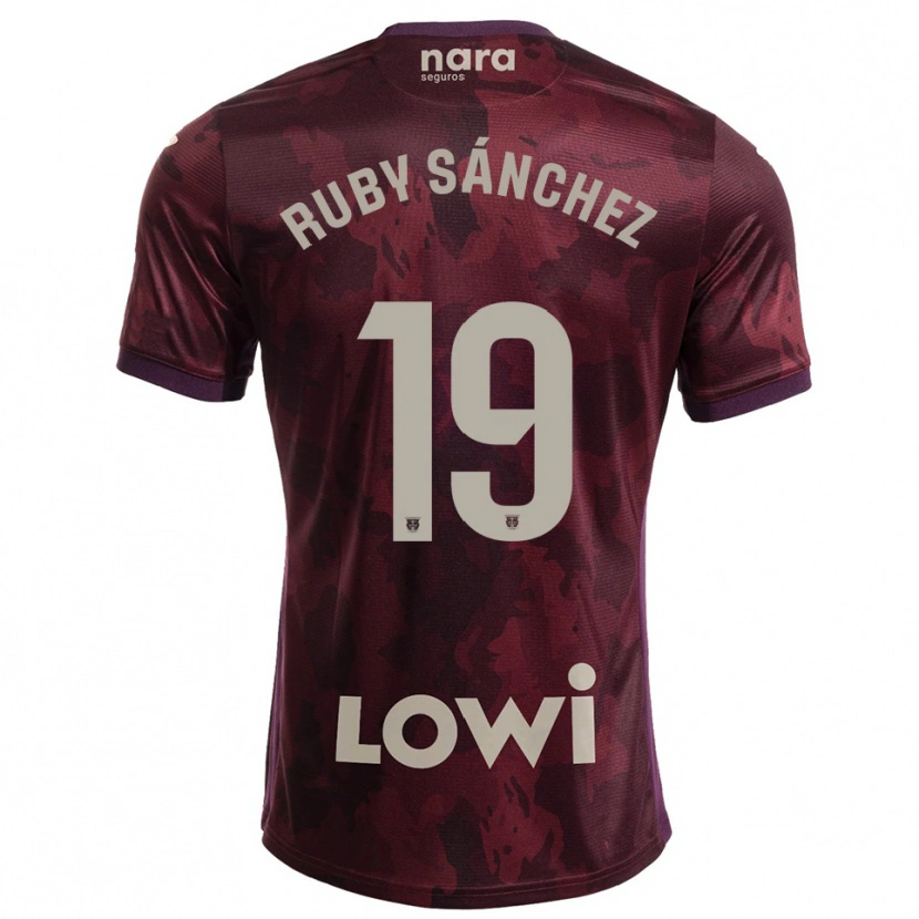 Danxen Kobiety Ruby Sánchez #19 Bordowo-Biały Wyjazdowa Koszulka 2025/26 Koszulki Klubowe