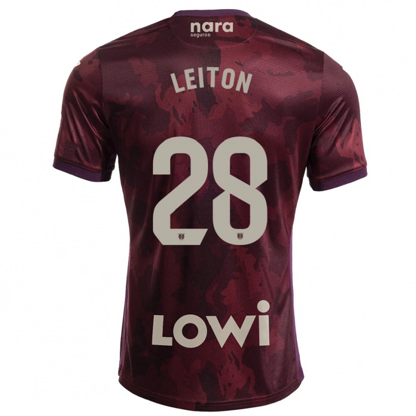 Danxen Kobiety Marco Leiton #28 Bordowo-Biały Wyjazdowa Koszulka 2025/26 Koszulki Klubowe