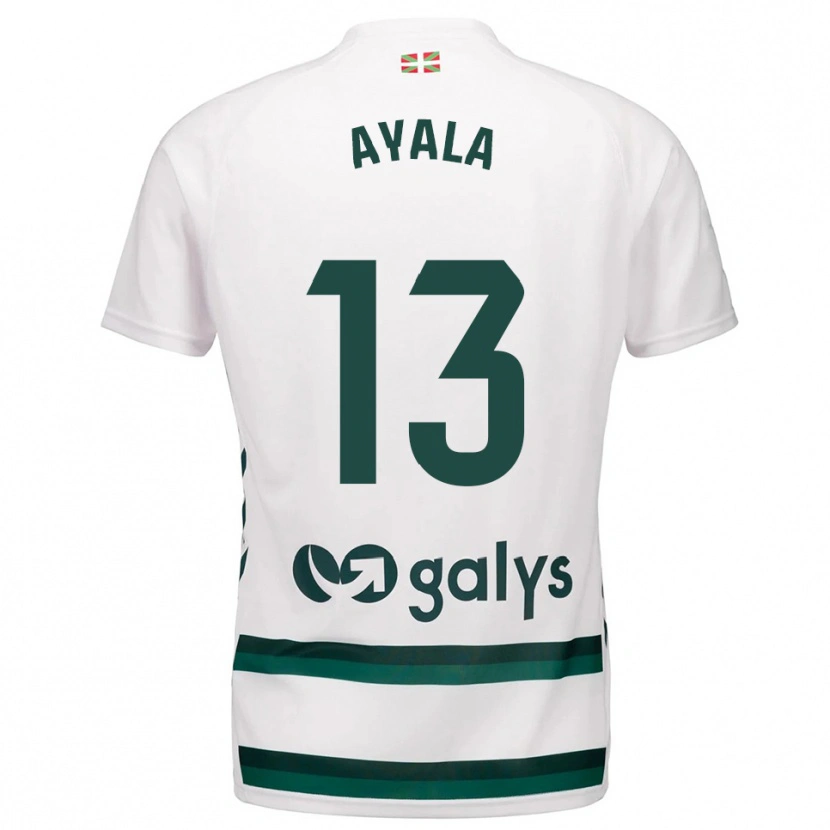 Danxen Kobiety Unai Ayala #13 Biało-Zielony Wyjazdowa Koszulka 2025/26 Koszulki Klubowe