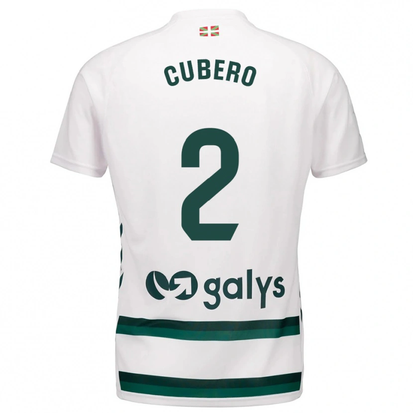 Danxen Kobiety Sergio Cubero #2 Biało-Zielony Wyjazdowa Koszulka 2025/26 Koszulki Klubowe