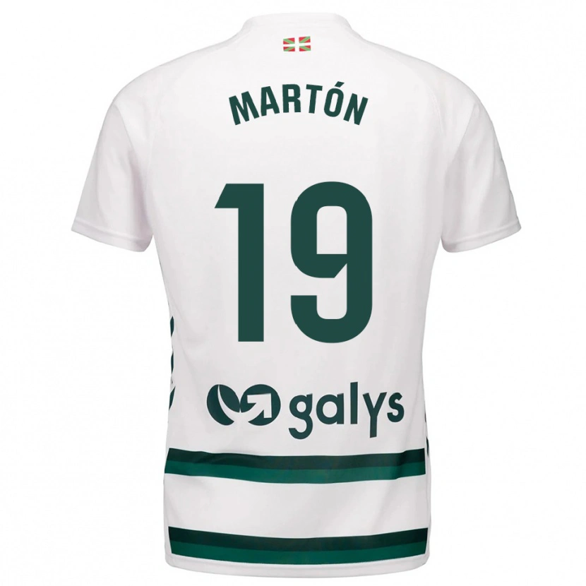 Danxen Kobiety Javi Martón #19 Biało-Zielony Wyjazdowa Koszulka 2025/26 Koszulki Klubowe