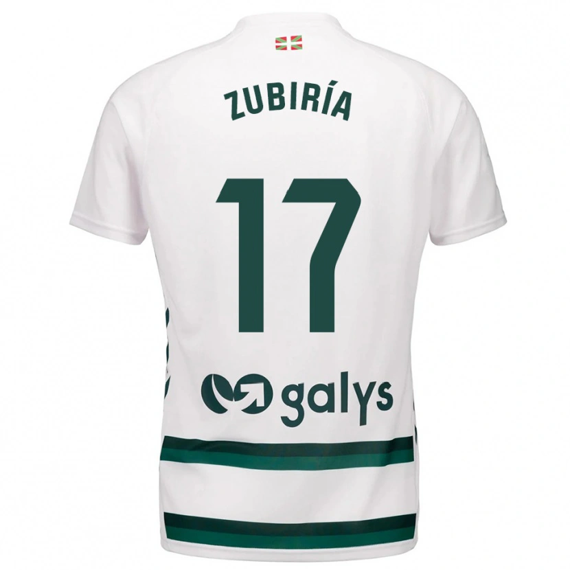 Danxen Kobiety Iker Zubiría #17 Biało-Zielony Wyjazdowa Koszulka 2025/26 Koszulki Klubowe
