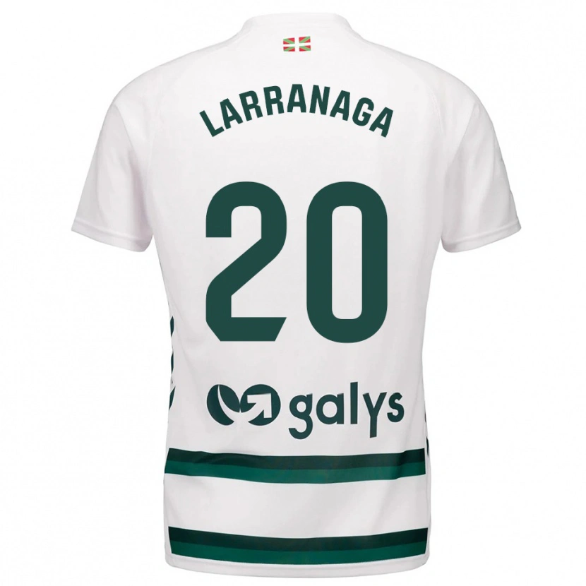 Danxen Kobiety Aitor Larrañaga #20 Biało-Zielony Wyjazdowa Koszulka 2025/26 Koszulki Klubowe