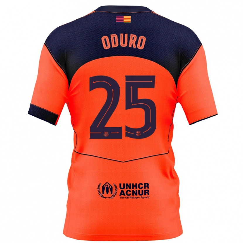 Danxen Kobiety David Oduro #25 Pomarańczowo-Granatowy Trzeci Komplet Koszulka 2025/26 Koszulki Klubowe