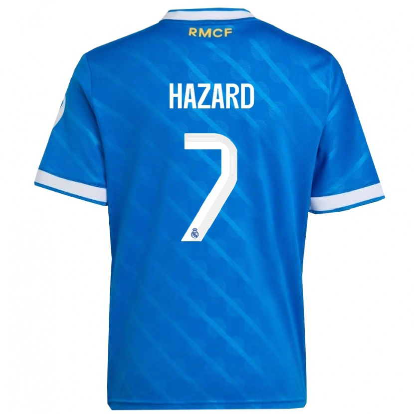 Danxen Kobiety Eden Hazard #7 Niebiesko-Biały Trzeci Komplet Koszulka 2025/26 Koszulki Klubowe