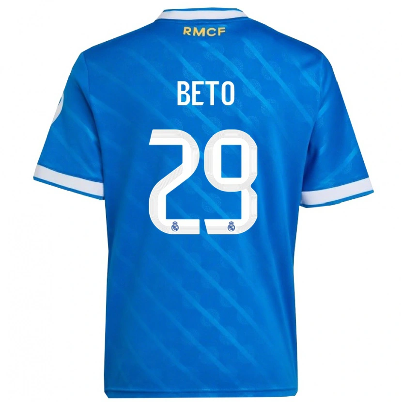 Danxen Kobiety Beto Martínez #29 Niebiesko-Biały Trzeci Komplet Koszulka 2025/26 Koszulki Klubowe