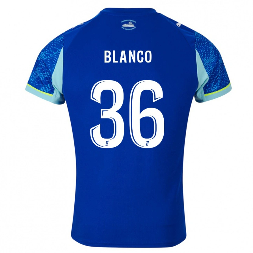 Danxen Kobiety Rubén Blanco #36 Błękitno-Biały Trzeci Komplet Koszulka 2025/26 Koszulki Klubowe