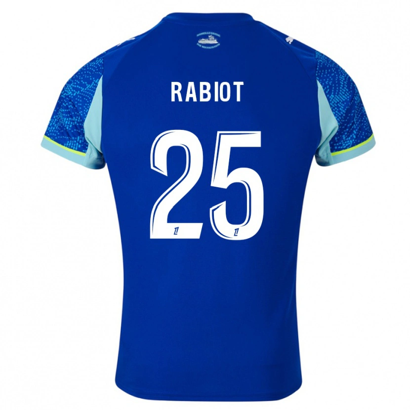 Danxen Kobiety Adrien Rabiot #25 Błękitno-Biały Trzeci Komplet Koszulka 2025/26 Koszulki Klubowe