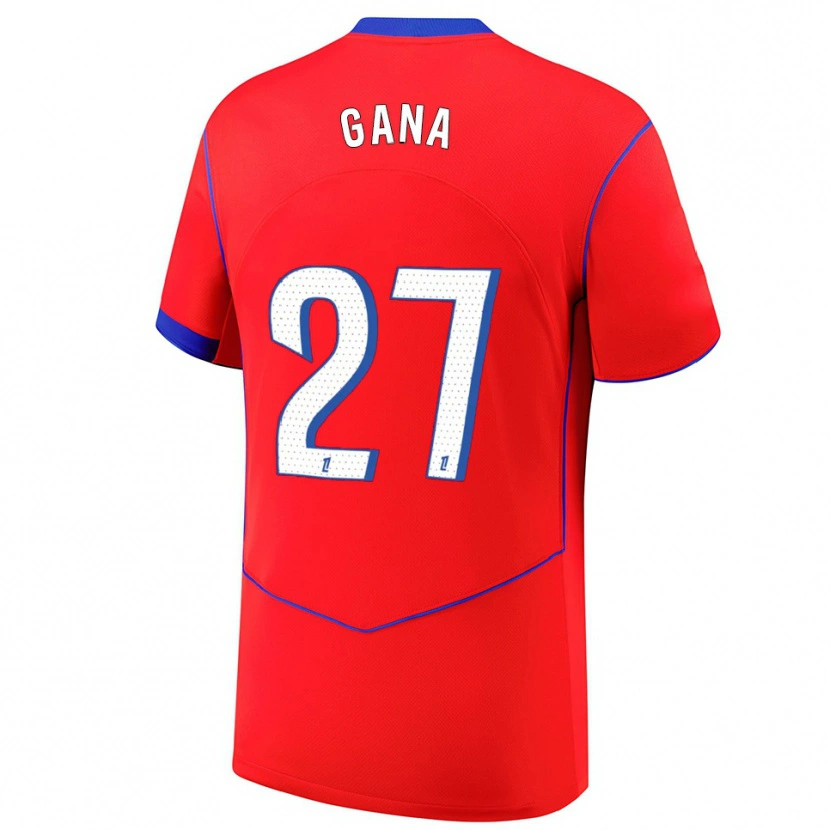 Danxen Kobiety Idrissa Gana Gueye #27 Czerwono-Niebiesko-Biały Trzeci Komplet Koszulka 2025/26 Koszulki Klubowe