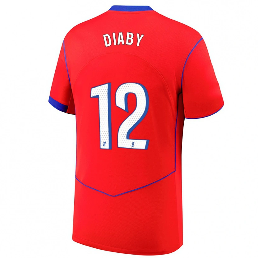Danxen Kobiety Ibrahima Diaby #12 Czerwono-Niebiesko-Biały Trzeci Komplet Koszulka 2025/26 Koszulki Klubowe