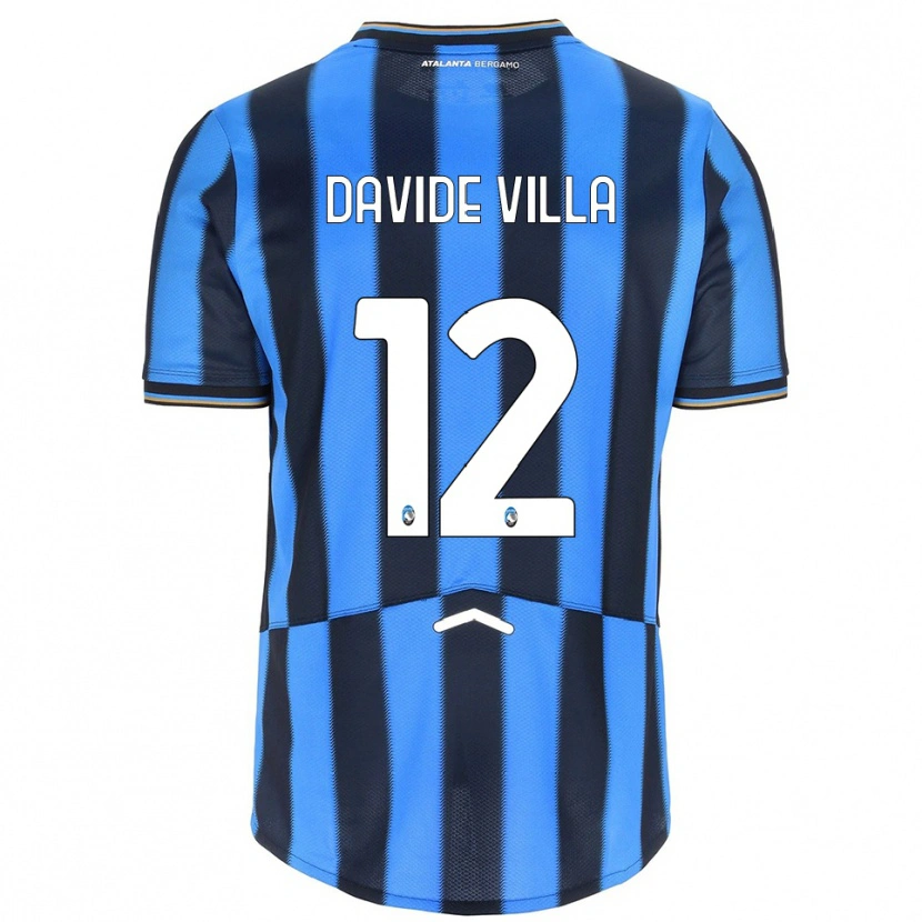 Danxen Dzieci Matteo Davide Villa #12 Błękitny Czarny Domowa Koszulka 2025/26 Koszulki Klubowe