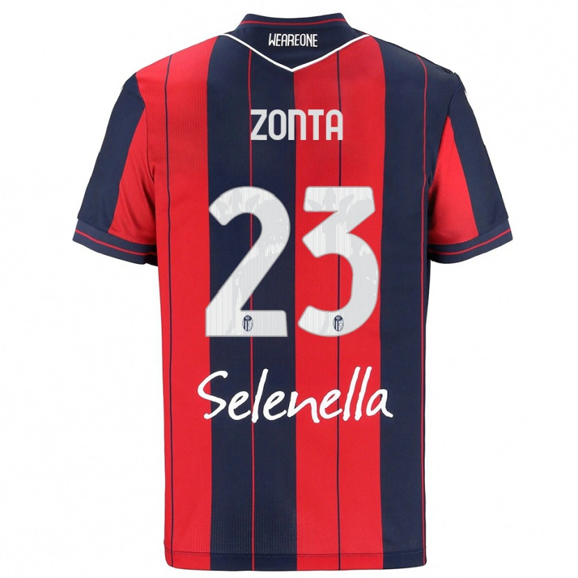 Danxen Dzieci Alessandro Zonta #23 Czerwony Granatowy Domowa Koszulka 2025/26 Koszulki Klubowe