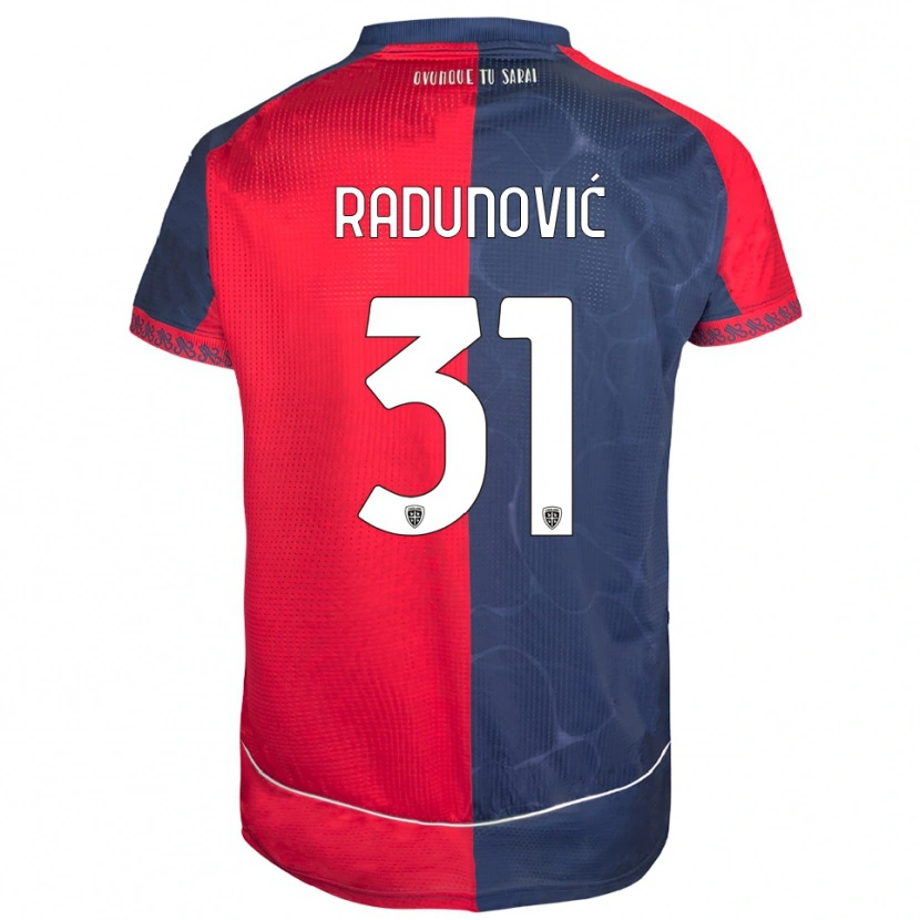 Danxen Dzieci Boris Radunović #31 Czerwony Granatowy Domowa Koszulka 2025/26 Koszulki Klubowe