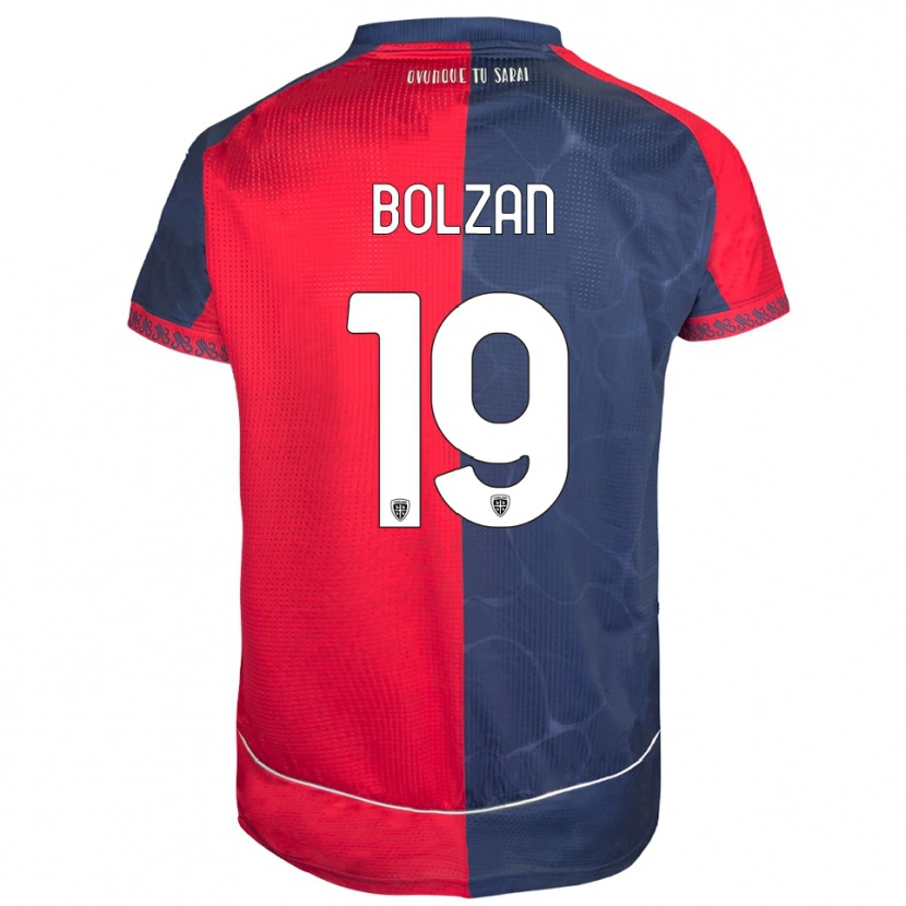 Danxen Dzieci Alessandro Bolzan #19 Czerwony Granatowy Domowa Koszulka 2025/26 Koszulki Klubowe