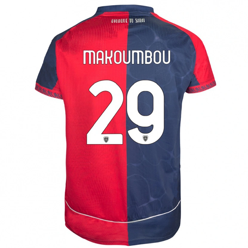 Danxen Dzieci Antoine Makoumbou #29 Czerwony Granatowy Domowa Koszulka 2025/26 Koszulki Klubowe