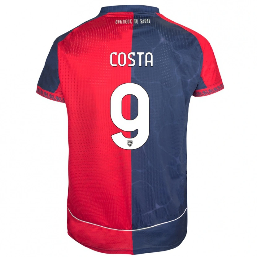 Danxen Dzieci Luca Costa #9 Czerwony Granatowy Domowa Koszulka 2025/26 Koszulki Klubowe