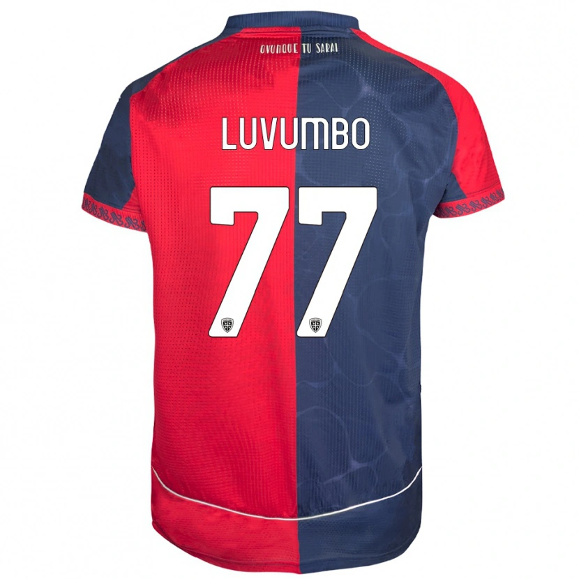 Danxen Dzieci Zito Luvumbo #77 Czerwony Granatowy Domowa Koszulka 2025/26 Koszulki Klubowe