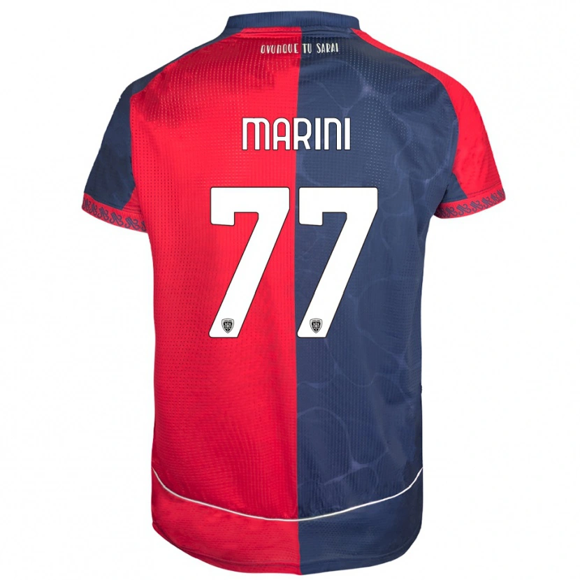 Danxen Dzieci Matteo Marini #77 Czerwony Granatowy Domowa Koszulka 2025/26 Koszulki Klubowe